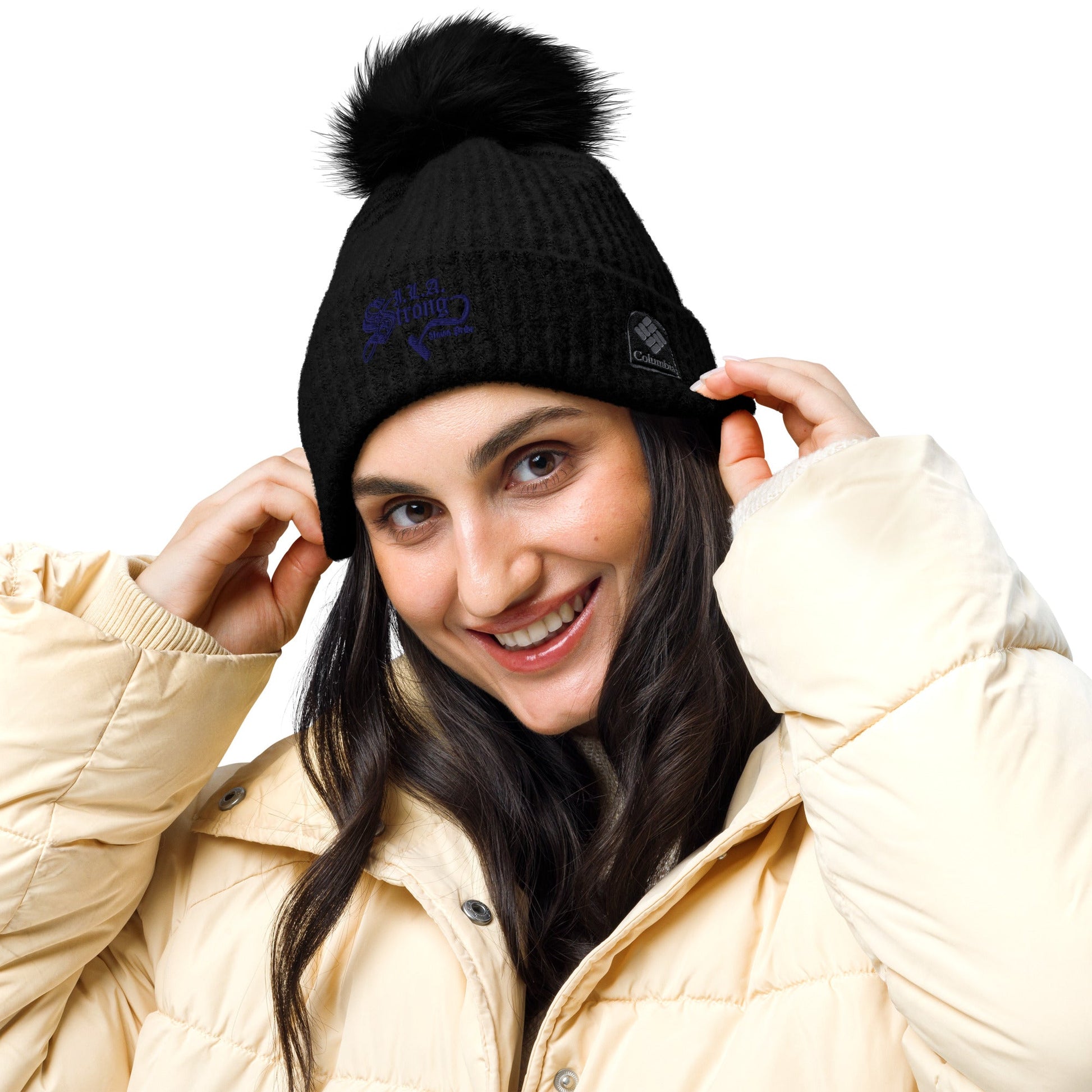 Columbia pom-pom beanie